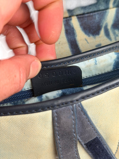 2000’s Galliano Tie Dye “Denim” Leather Saddle Bag