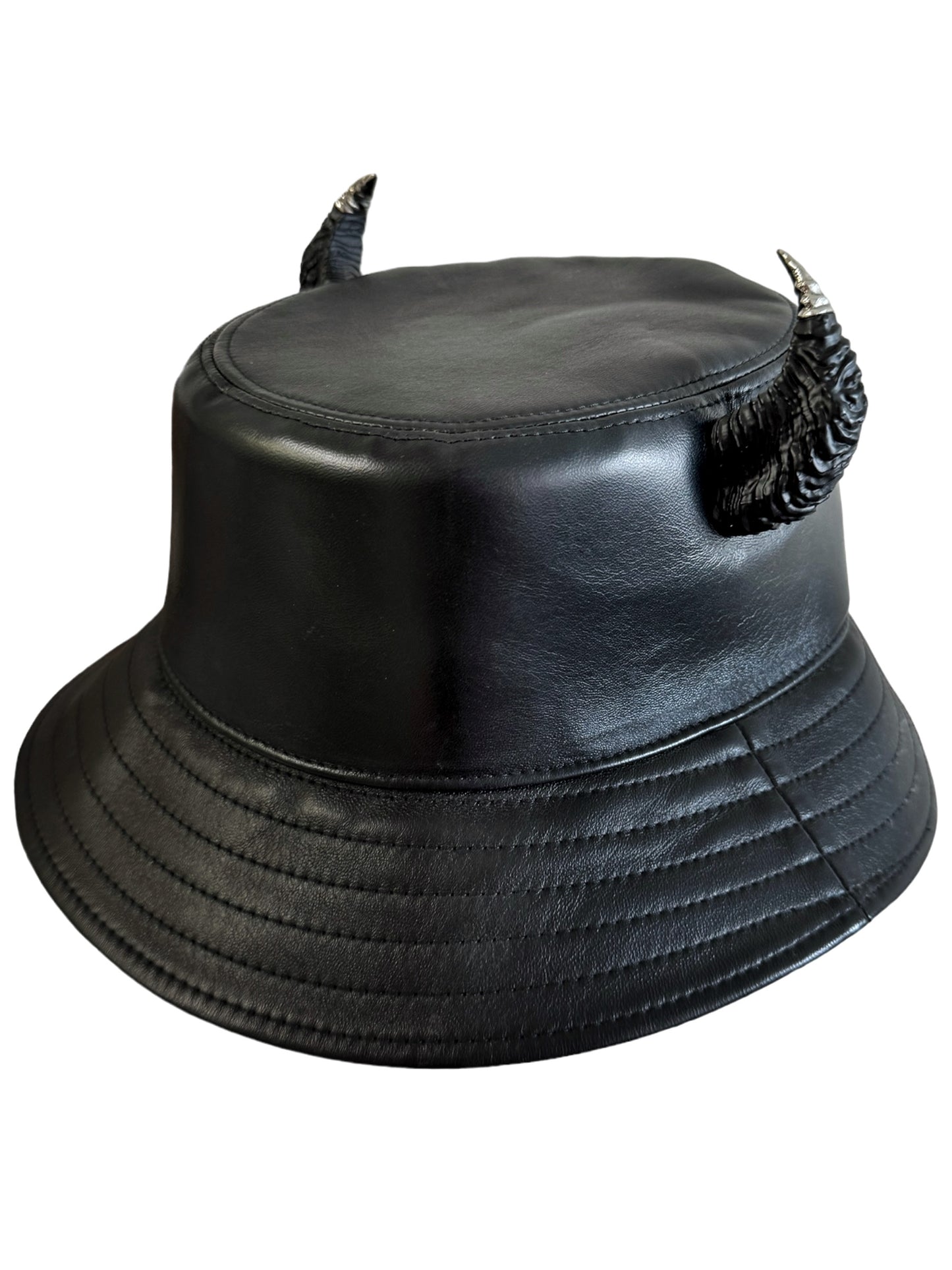 SS21 Horn Leather Bucket Hat