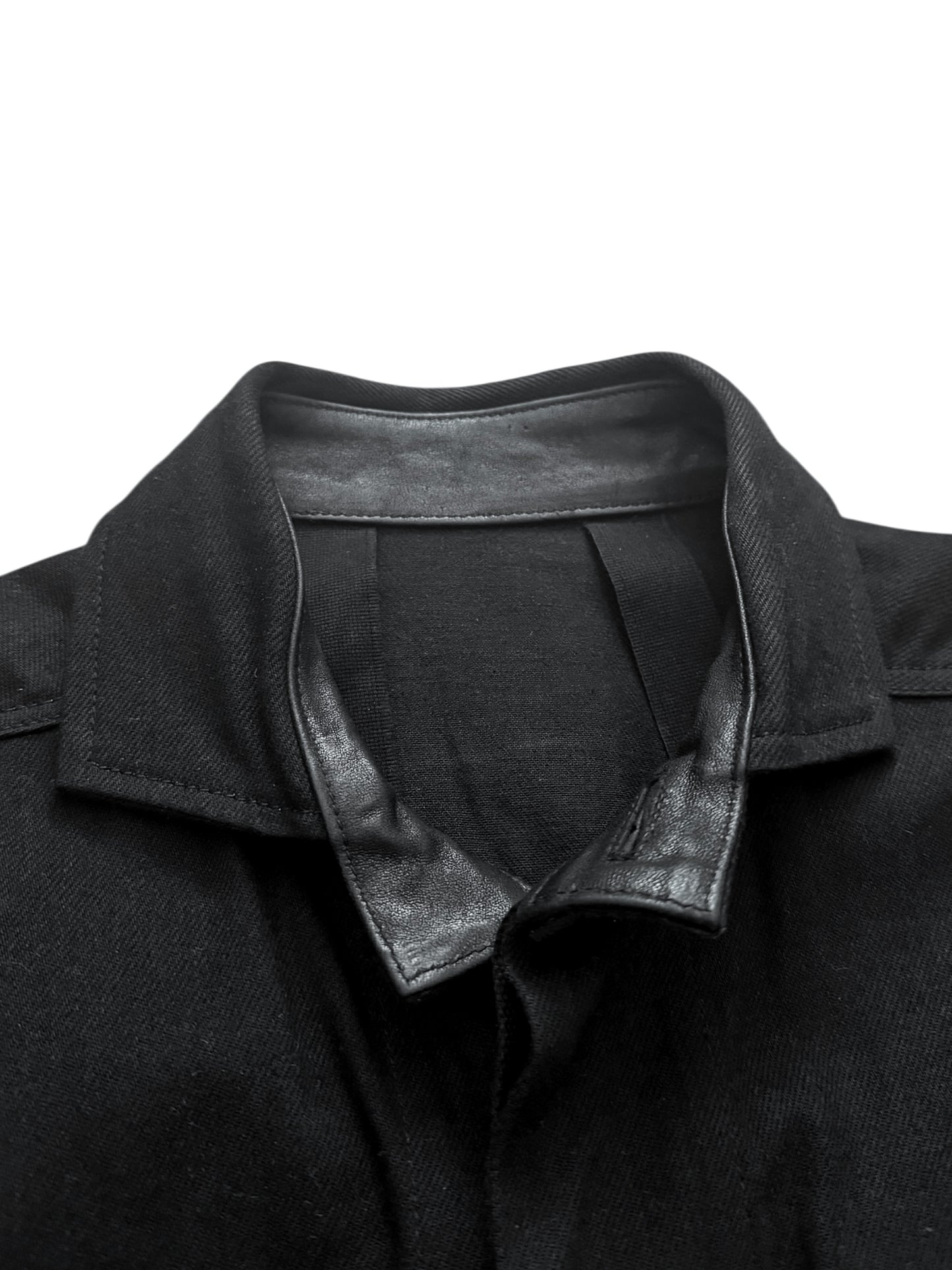 Tejana Horse Leather Trucker Parachute Jacket