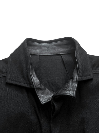 Tejana Horse Leather Trucker Parachute Jacket