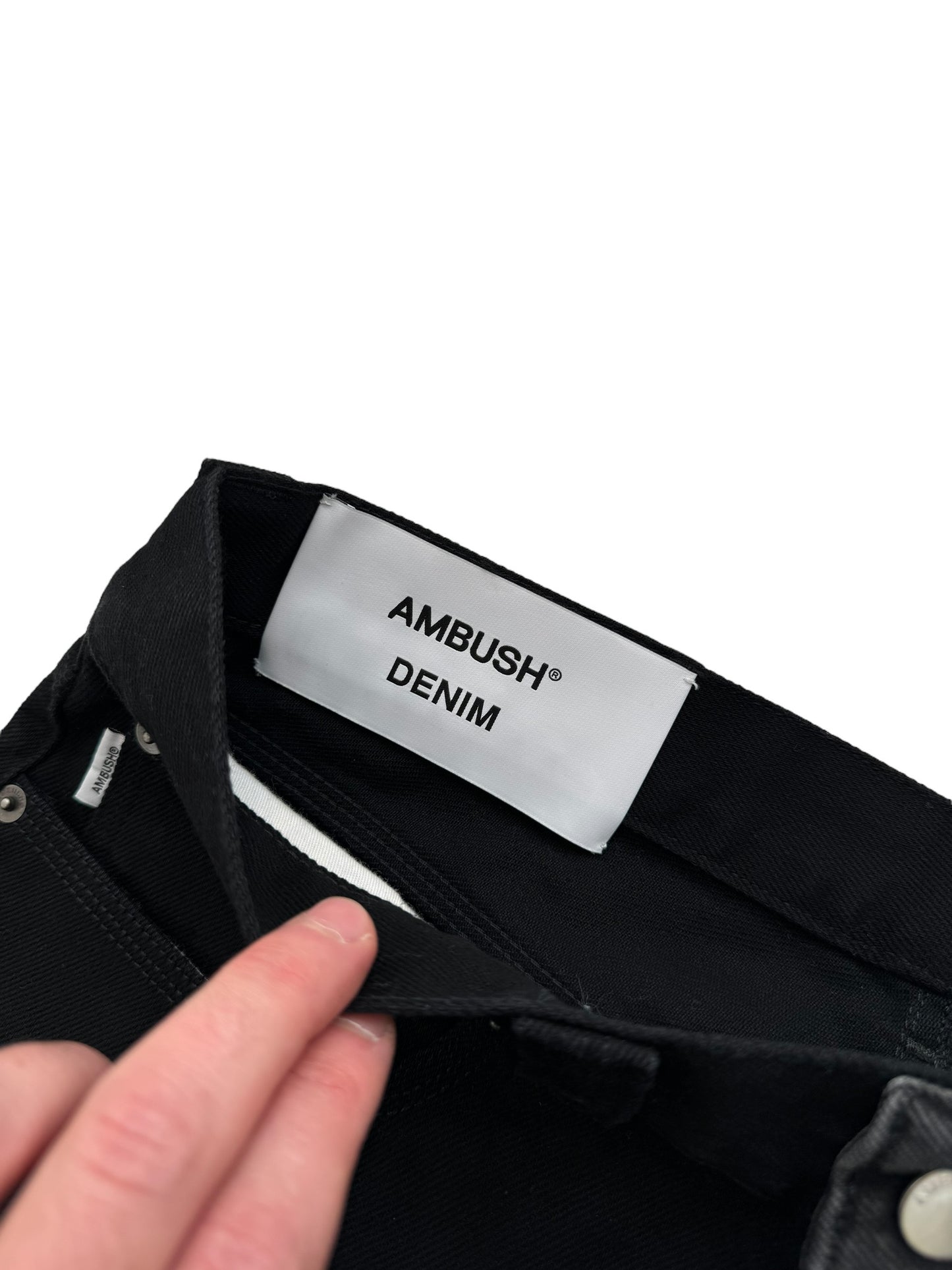 Split Grey Black Denim Jeans