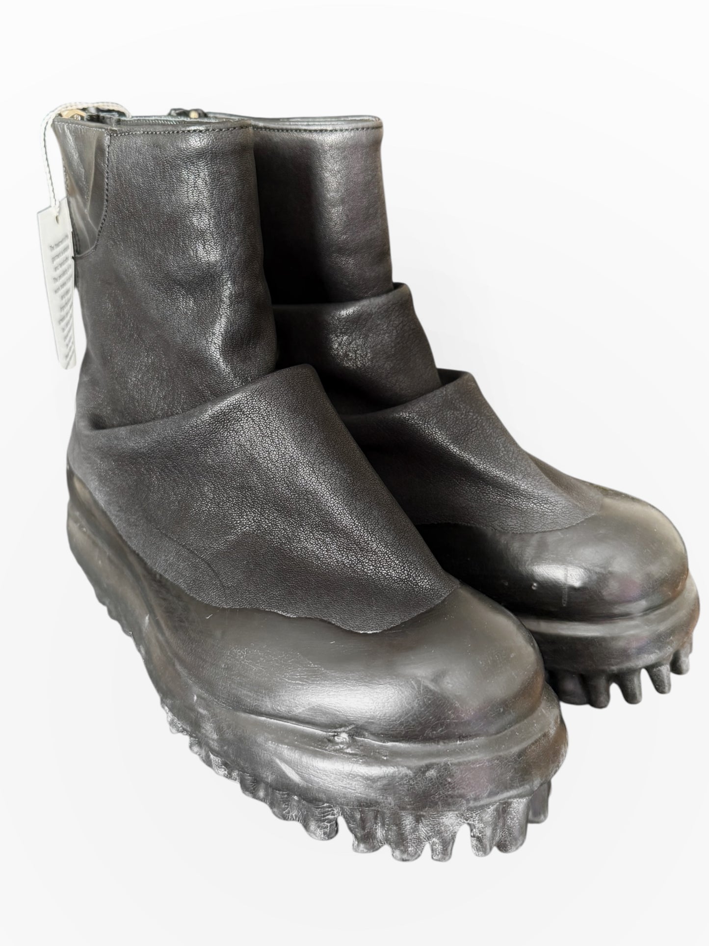 Black Dip Drip Marathon Leather Boots