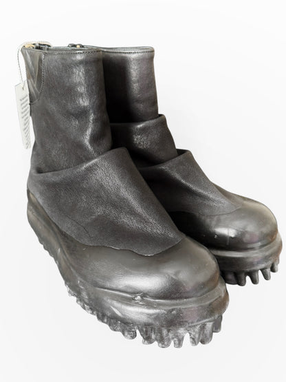 Black Dip Drip Marathon Leather Boots