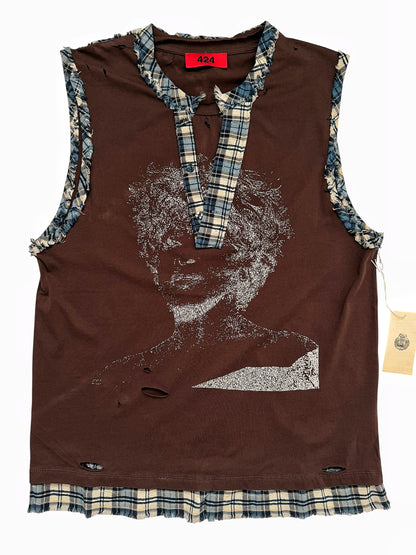 2025 Whitney Houston Distressed Vintage Layered Tank Tee