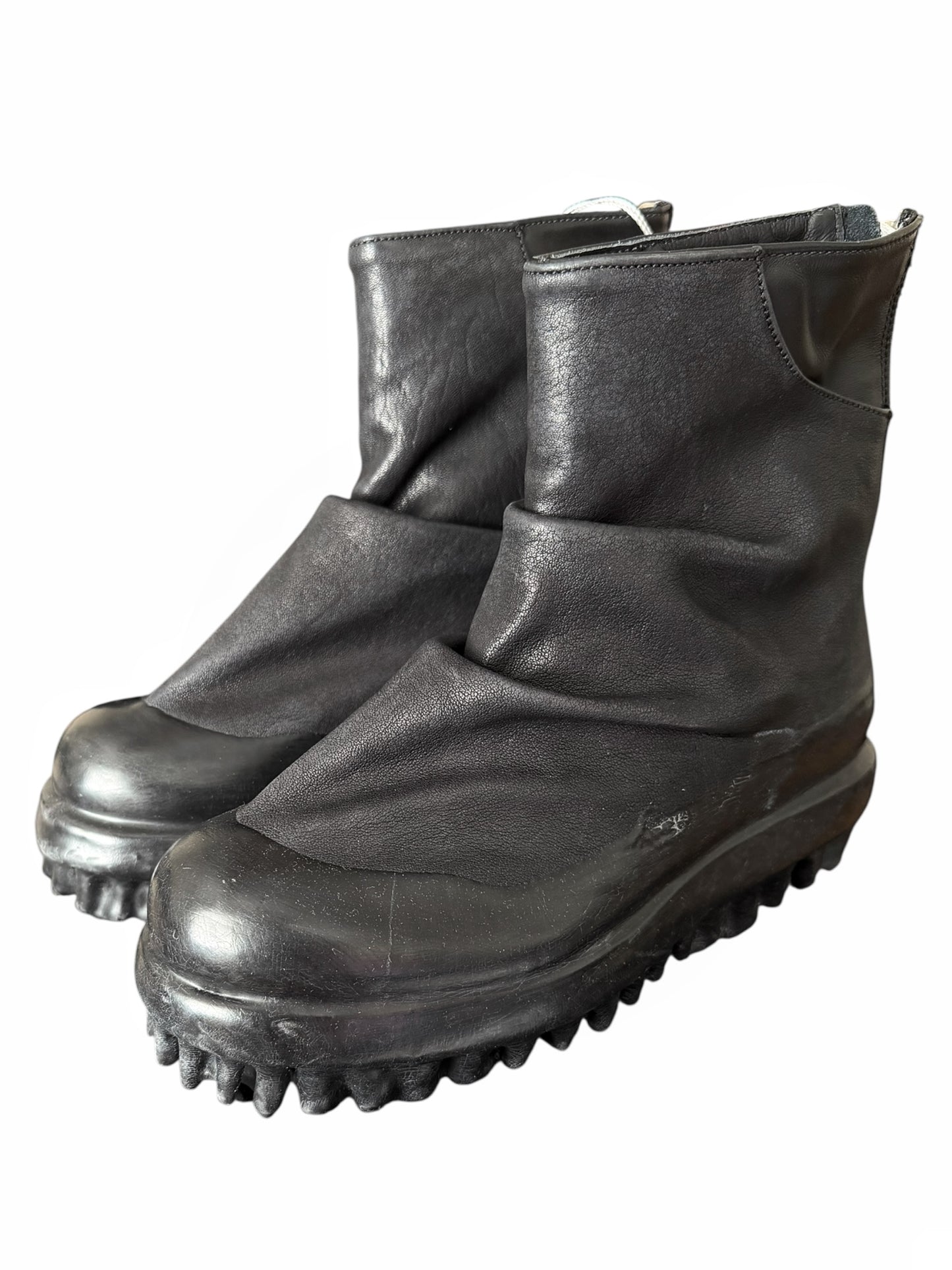 Black Dip Drip Marathon Leather Boots