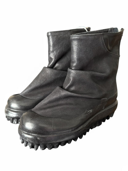 Black Dip Drip Marathon Leather Boots