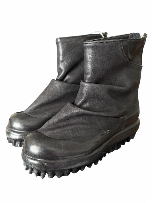 Black Dip Drip Marathon Leather Boots
