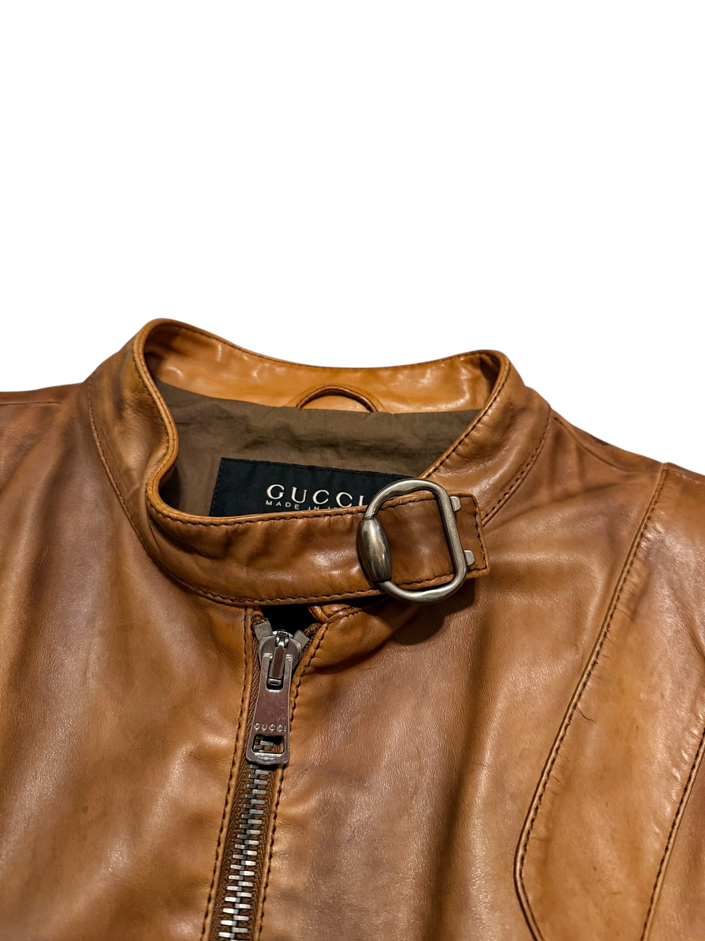 Tom Ford Era Fade Dye Leather Jacket