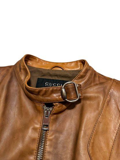Tom Ford Era Fade Dye Leather Jacket
