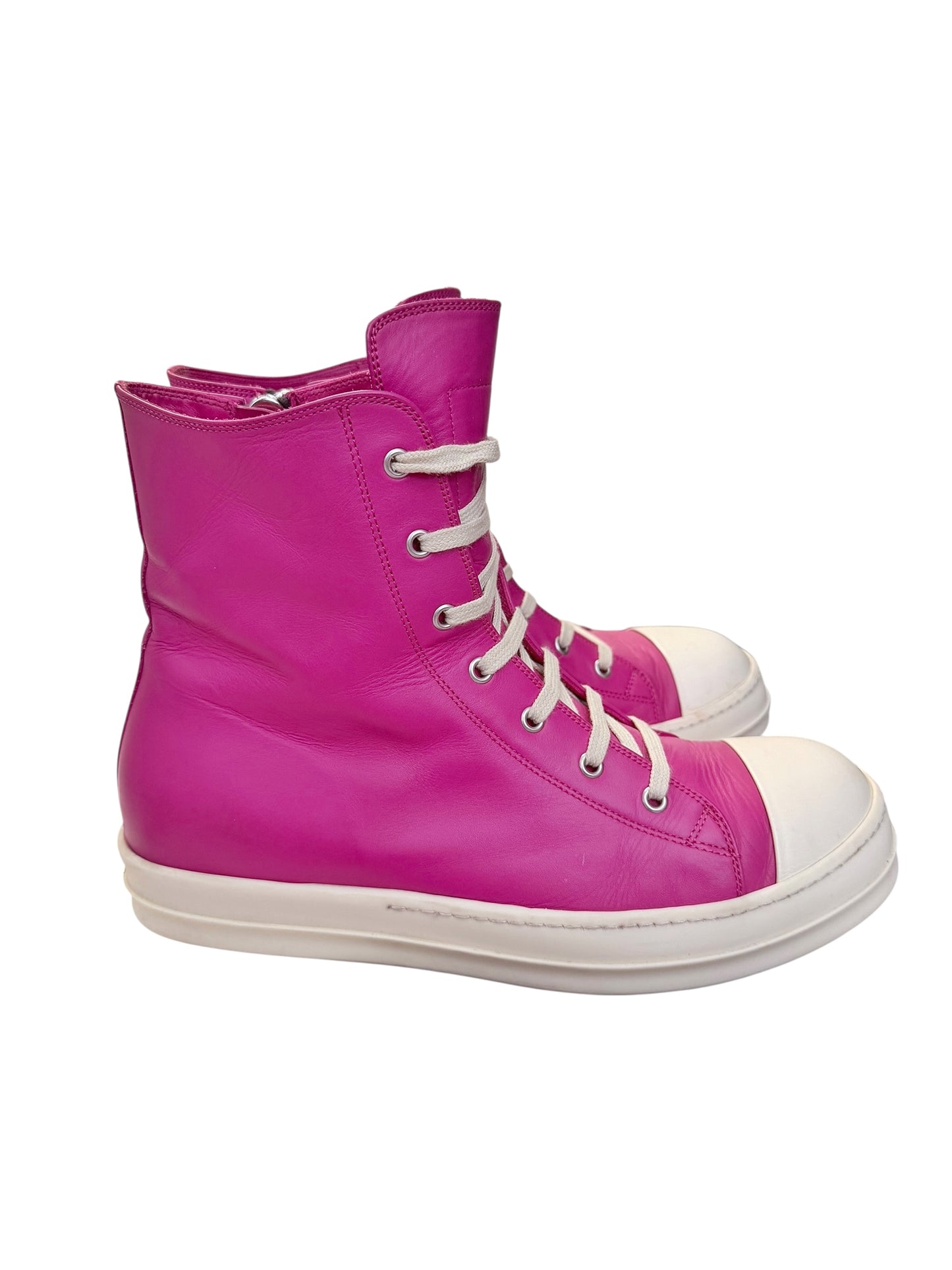 Edfu Hot Pink Leather High Ramones