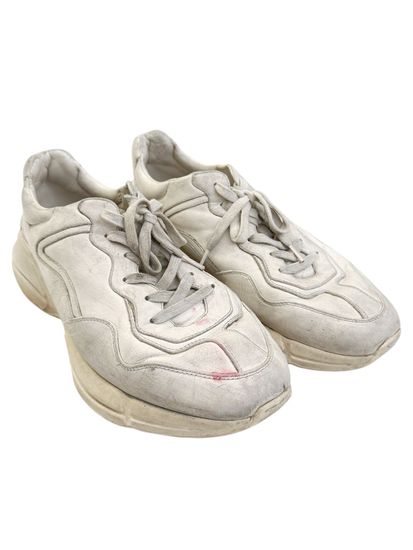 Distressed Leather Rhyton Sneaker