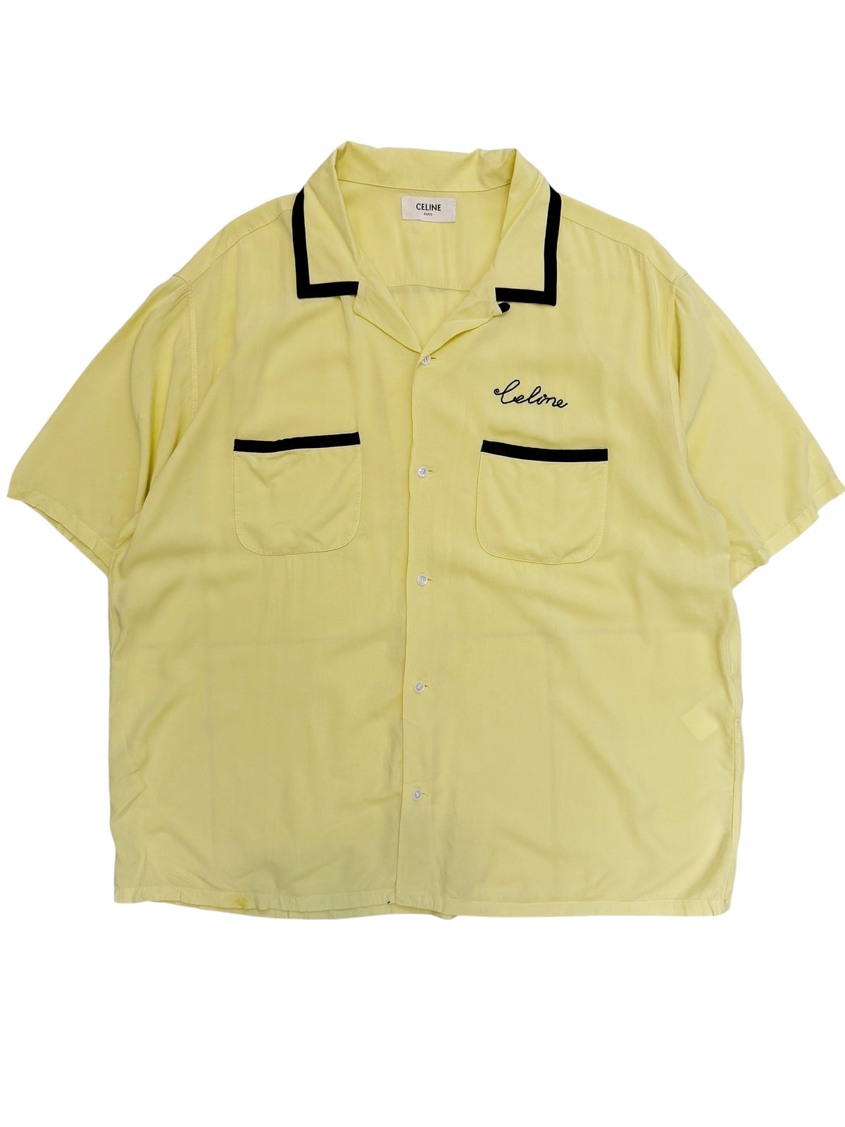 Yellow Viscose Bowling Shirt