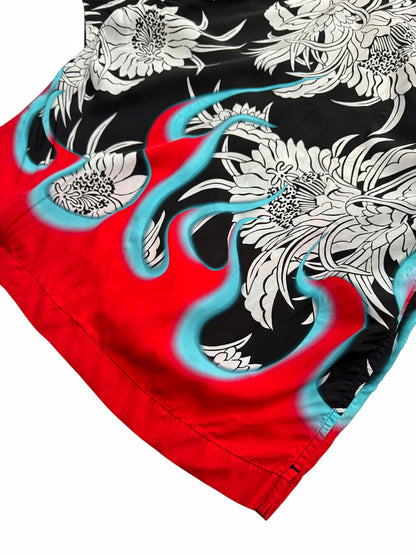 2018 Sample Viscose Flame Hawaiian Camp Shirt