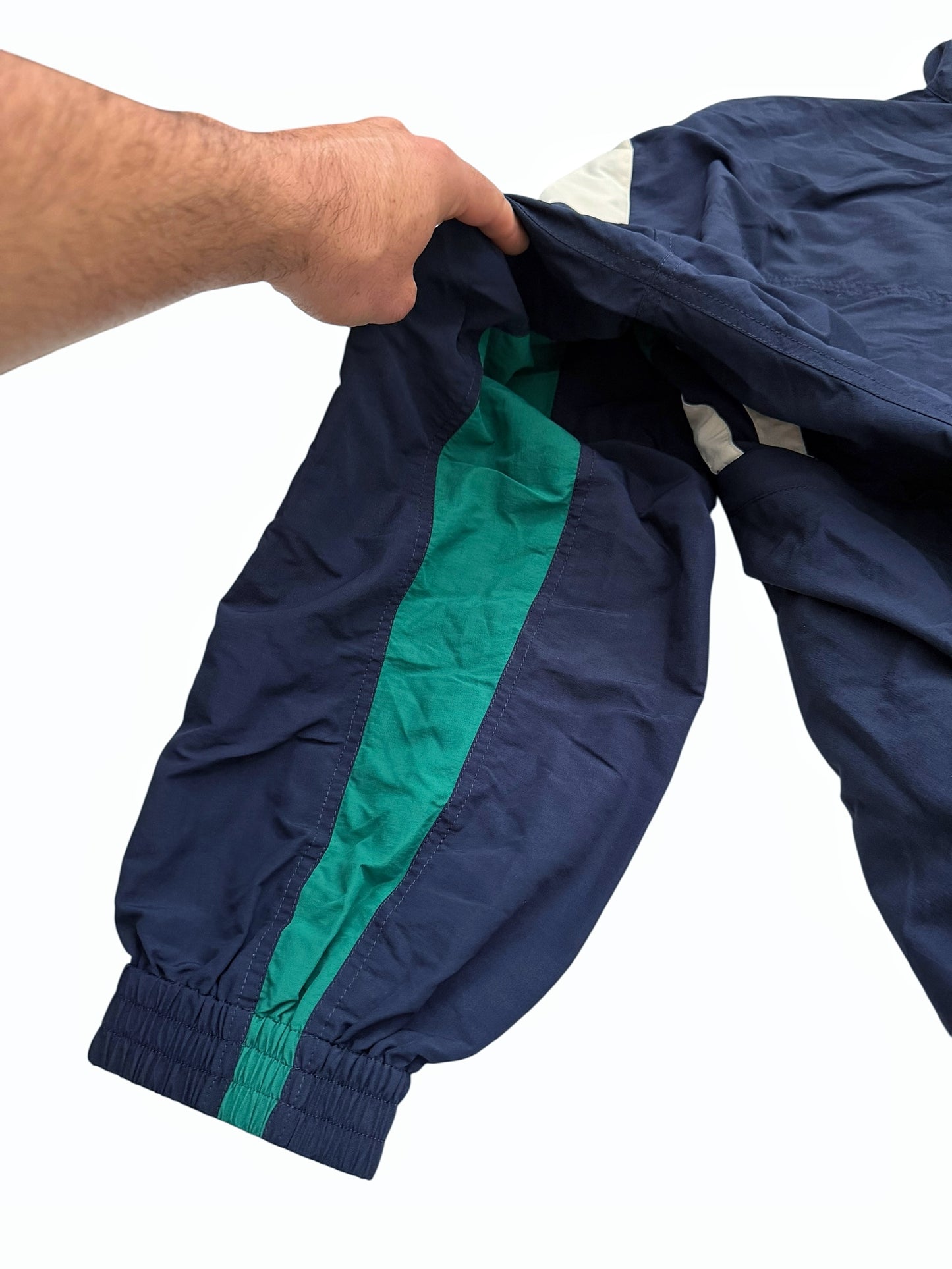 Sporty B Paneled Oversized Track Windbreaker Jacket