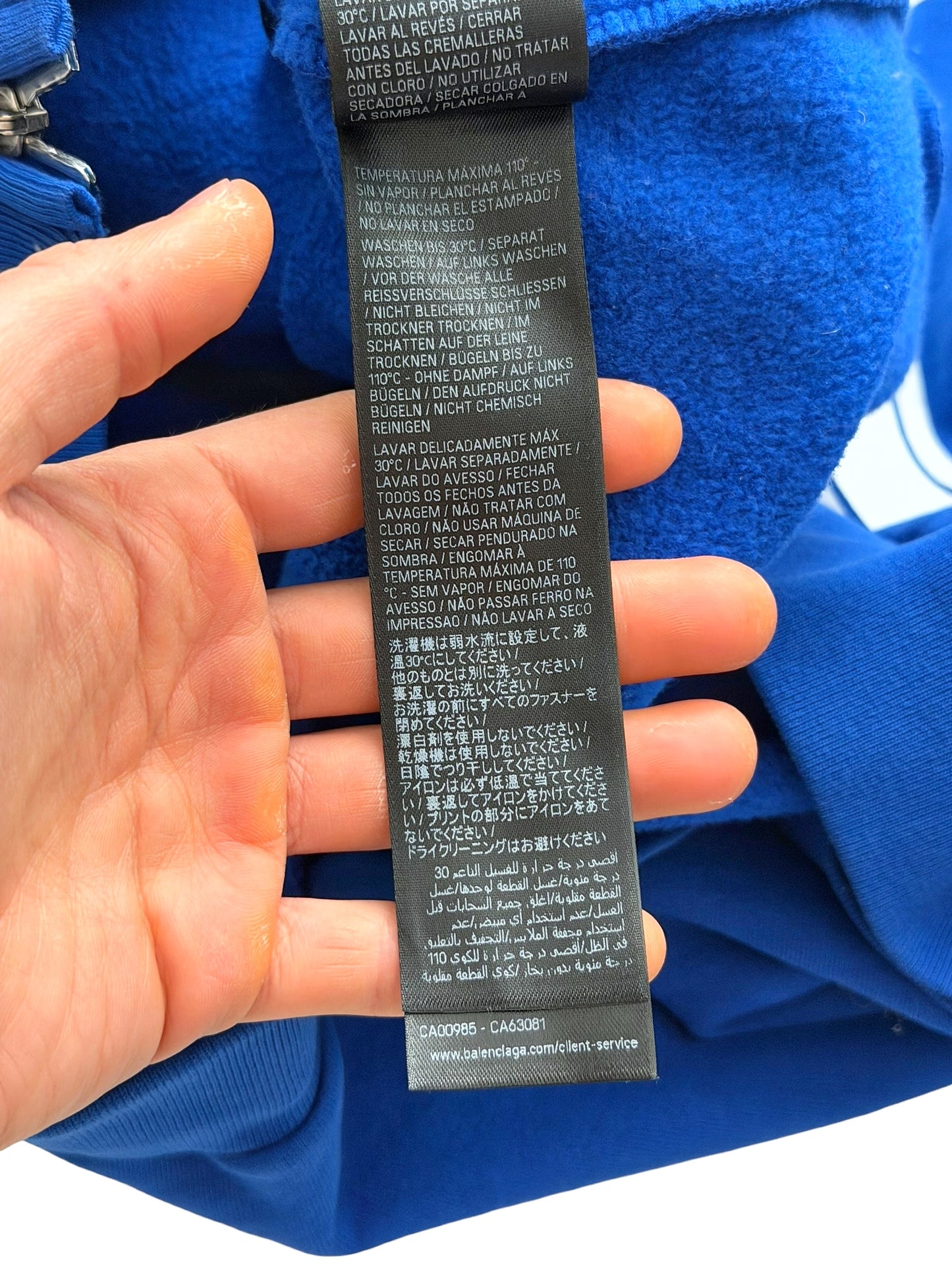 Soccer Crest Football Logo Hoodie Blue