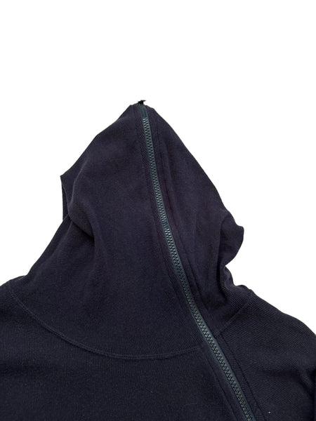 Full Zip Navy Knit Hoodie