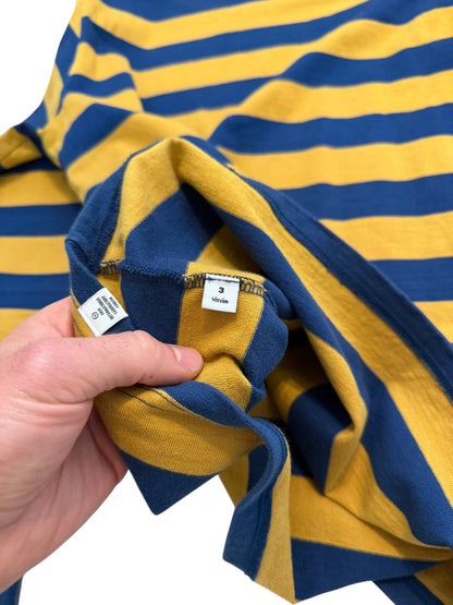 Mustard Navy Stripe Border Crew
