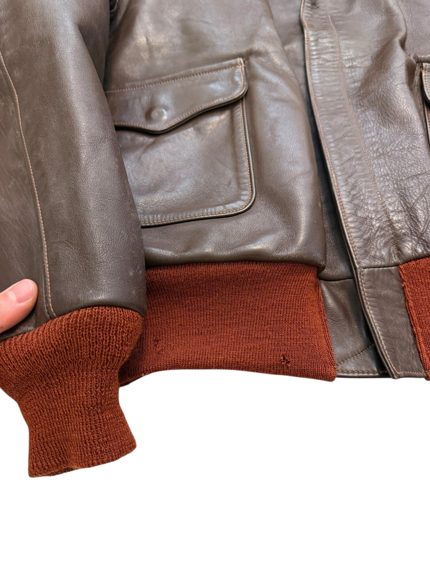 Repro A-2 Dubow Horse Leather Hand Painted Death Jacket