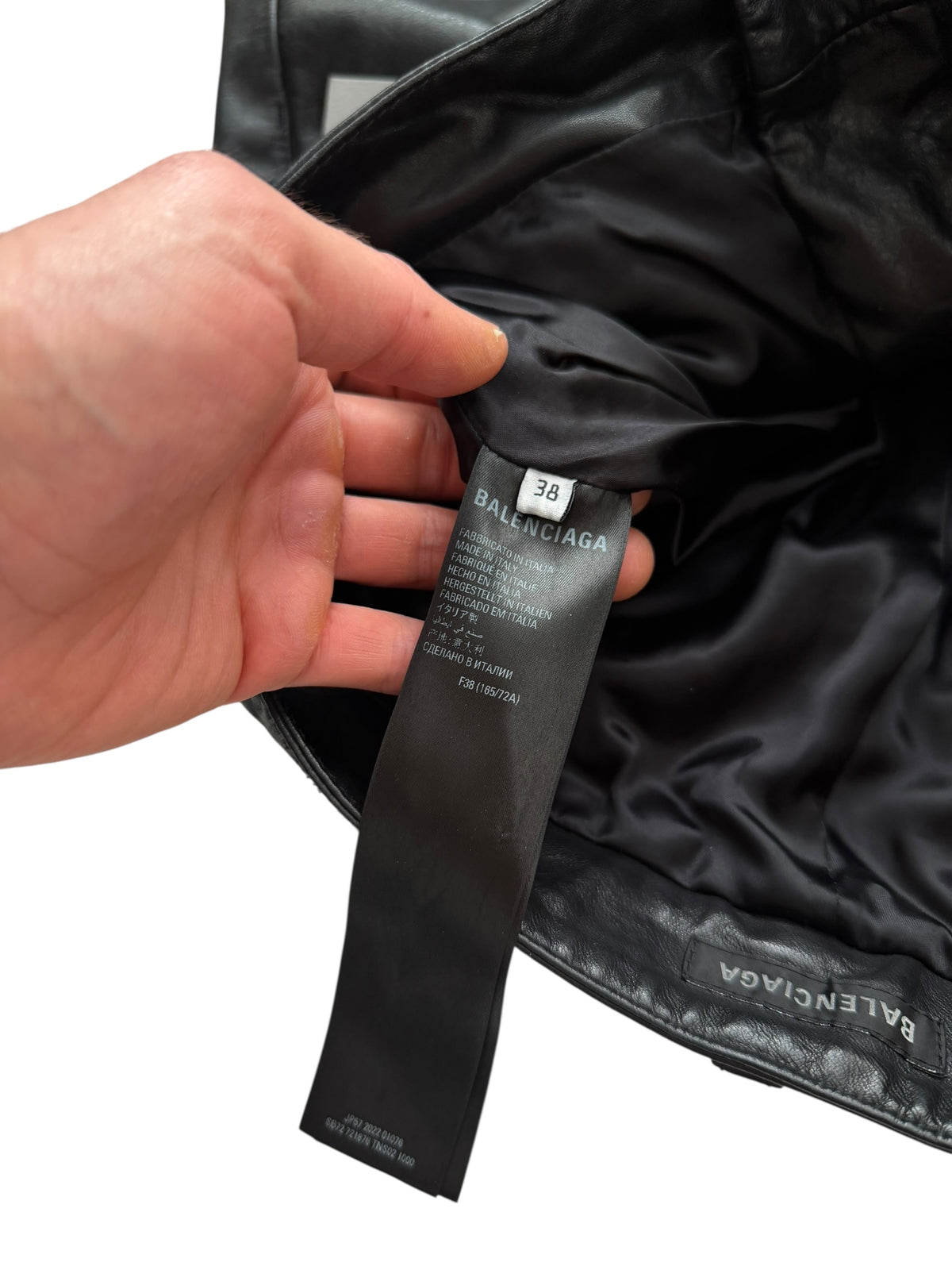 Leather Straight 5-Pocket Pant