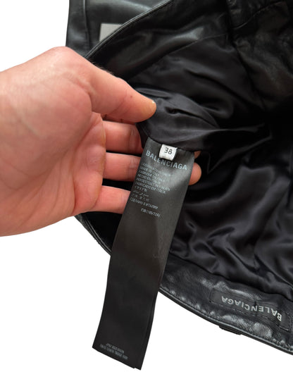 Leather Straight 5-Pocket Pant