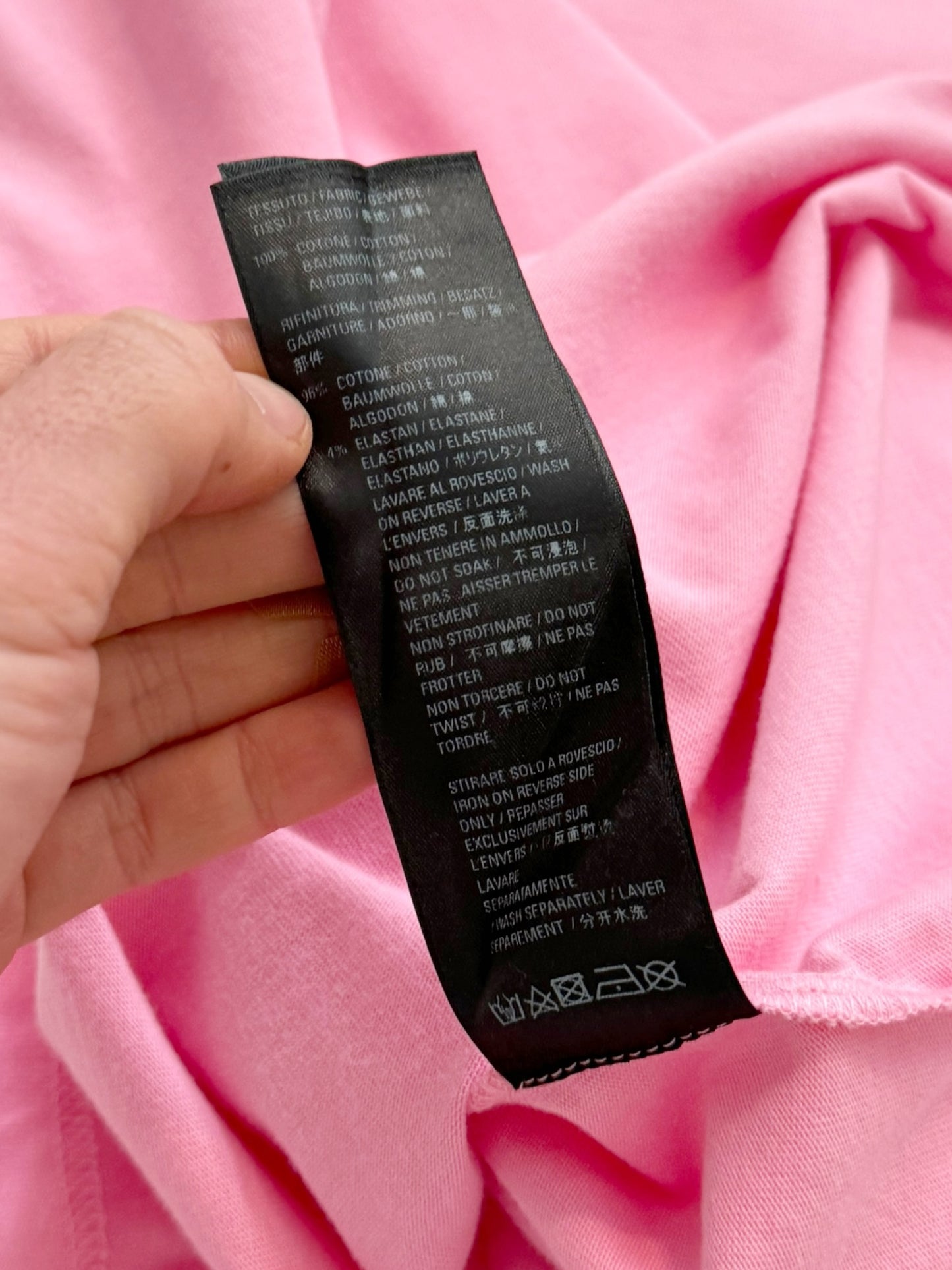 Bebe Rhinestone Crystal Pink Shirt