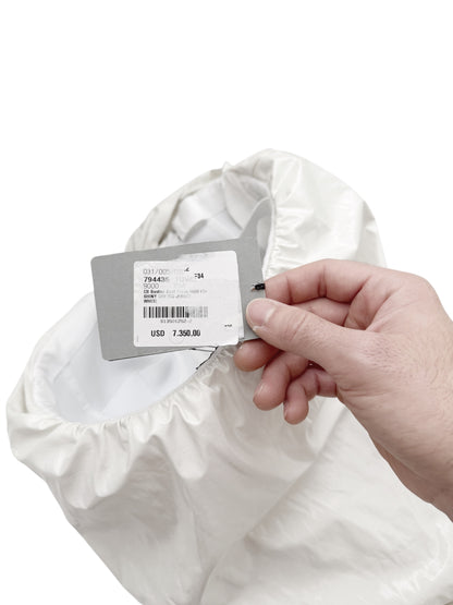 Trash Bag White Laminated Dress