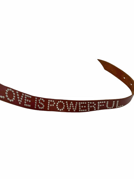 2002 Runway “Love is Powerful” Stud Leather Belt