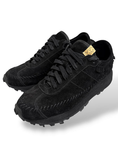 Walpi Suede Black Fringe Runner Sneaker