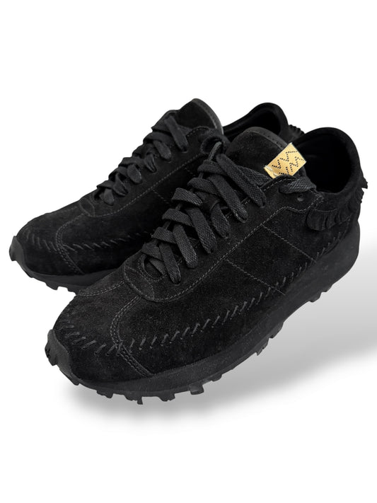 Walpi Suede Black Fringe Runner Sneaker