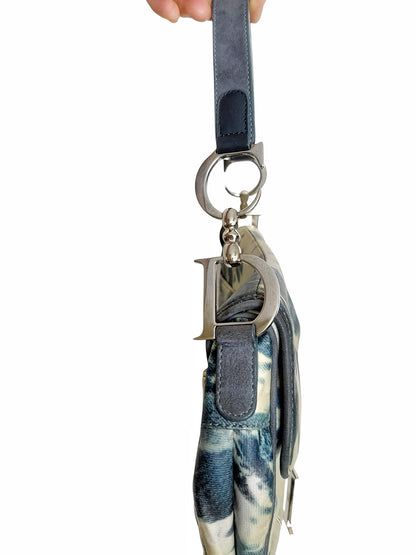 2000’s Galliano Tie Dye “Denim” Leather Saddle Bag