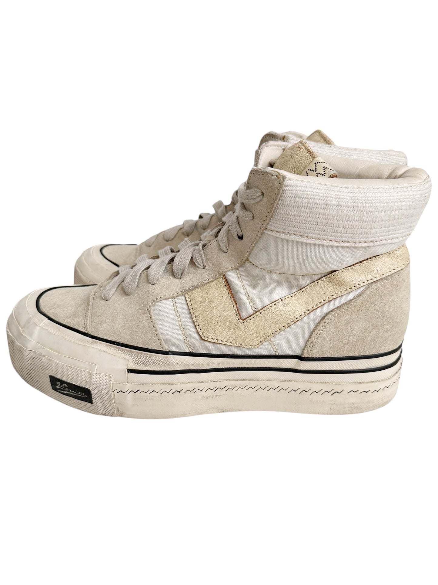 Zephyr Hi Top G Pattern Ivory Sneaker