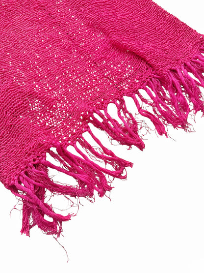 6 Cross Pink Knit Shawl/Cape Scarf