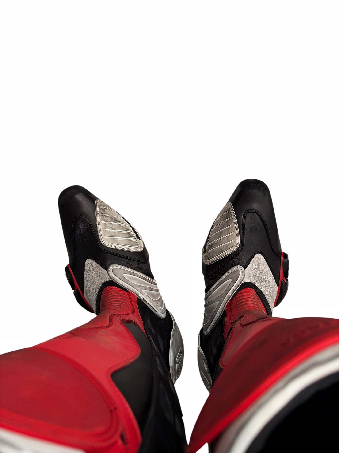 2023 Oversized Biker Motorcycle Boots High Red