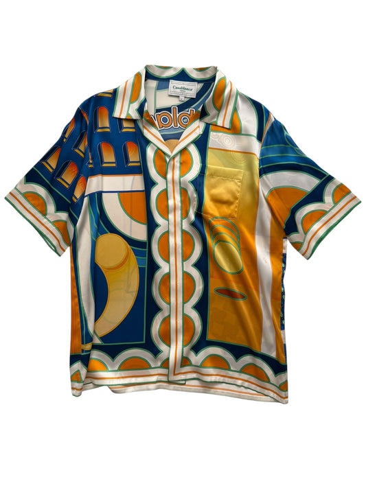 Silk Cuban Collar Cowboy Rodeo Shirt