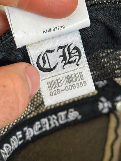 Vintage Triple White Leather Cross Trucker Hat