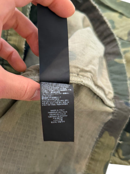 Distressed Cropped Camo Anorak Parka Jacket