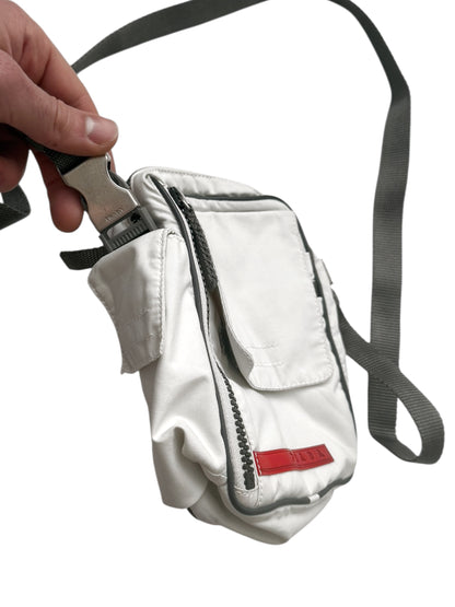 1999 White Nylon Crossbody Bag