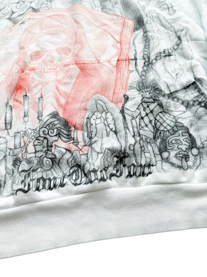2025 Valentina Grave Death Skull Tattoo Hoodie (Pale Blue)