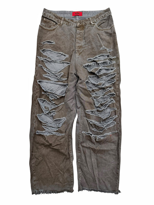 Mud Big Daddy Baggy Distressed Denim Jeans