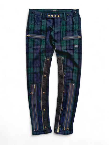 AW11 Punk Tartan Zip Bondage Pant