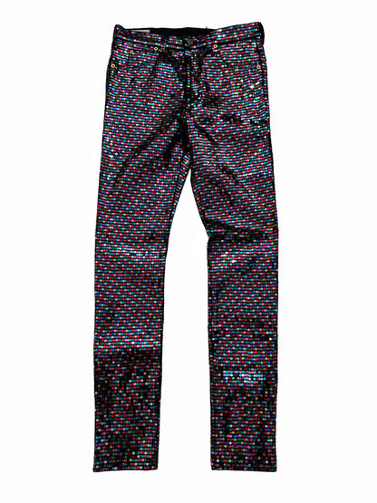 Rainbow Sequin Denim