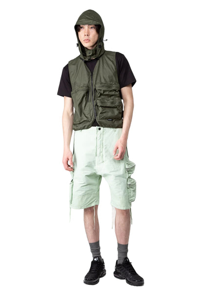 “Puf” Multipocket Mint Parachute Cargo Shorts