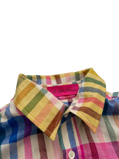 Pashmina Cashmere Madras Pattern Shirt