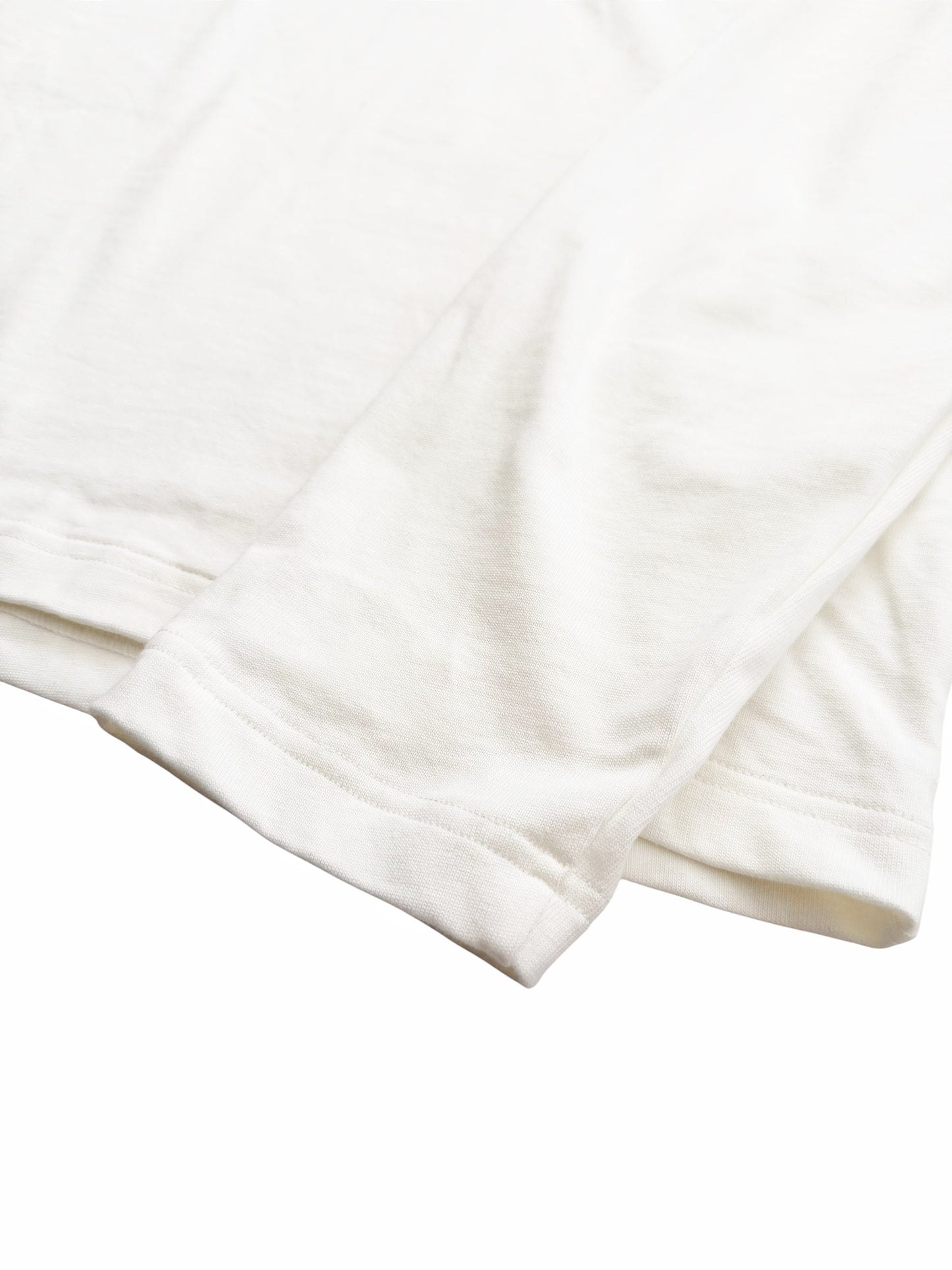 Center Embroidered Logo Long Sleeve White