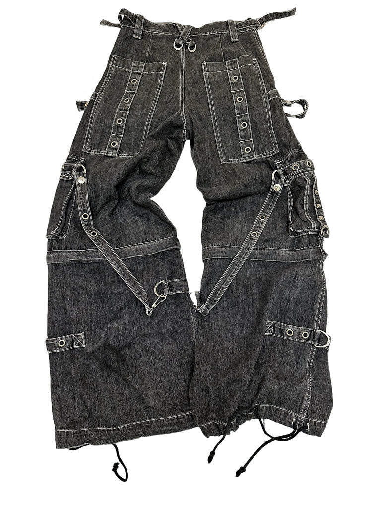 Y2K Baggy Black Jeans & Ripped Pants Hollow Out High Waist