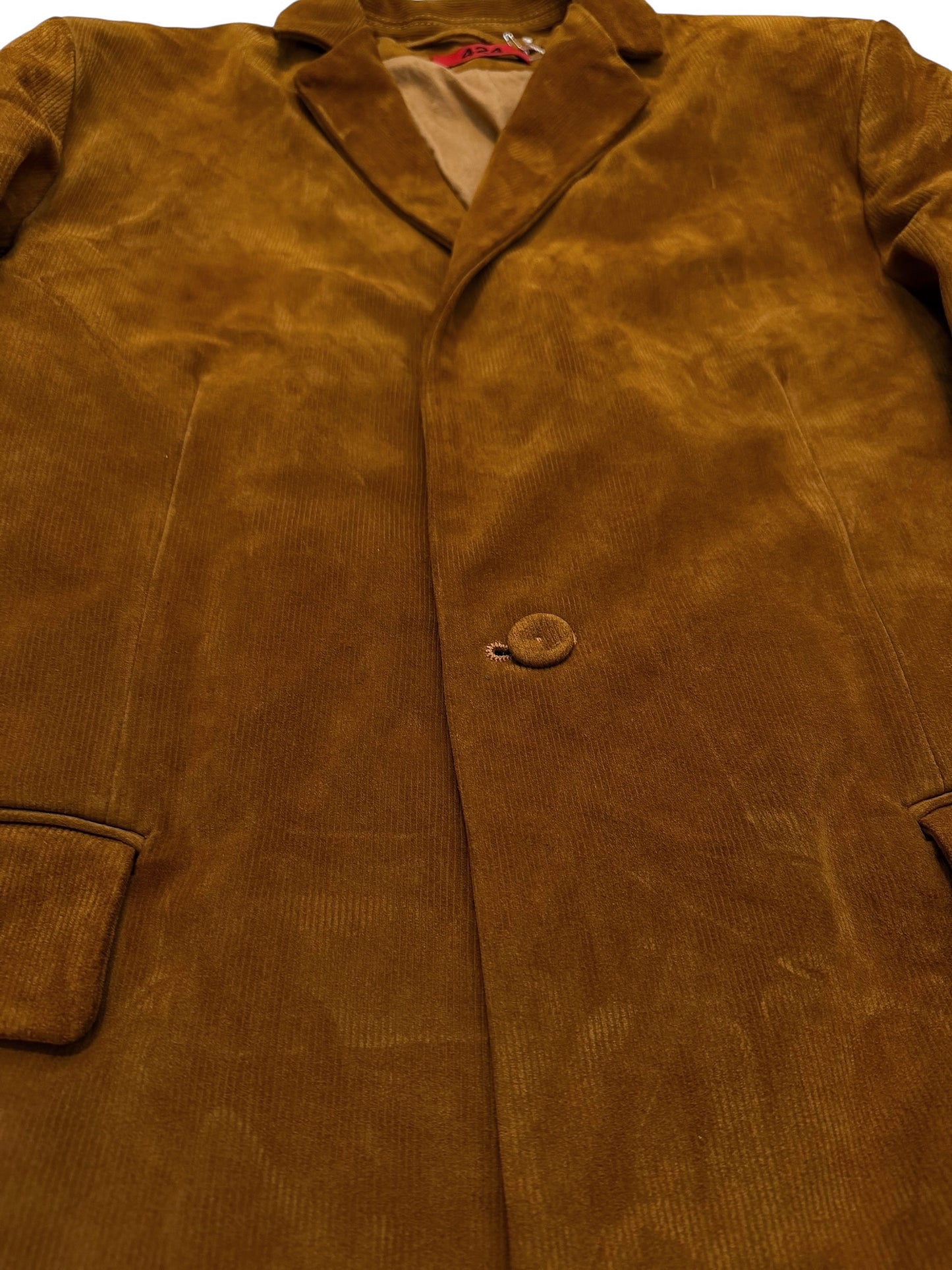 Leather “Corduroy” Imprinted Trompe Loiel Coat