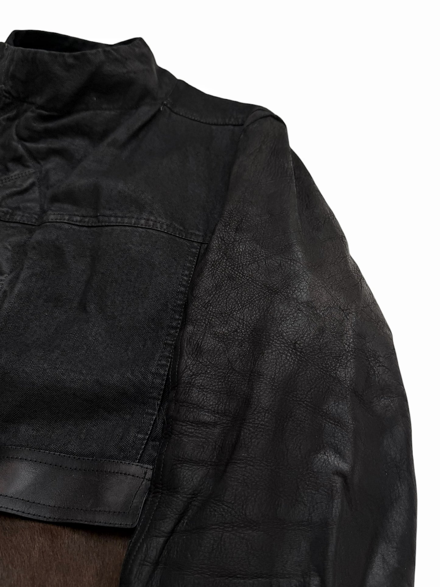 FW15 Slave Waxed Hybrid Cargo Pony Jacket