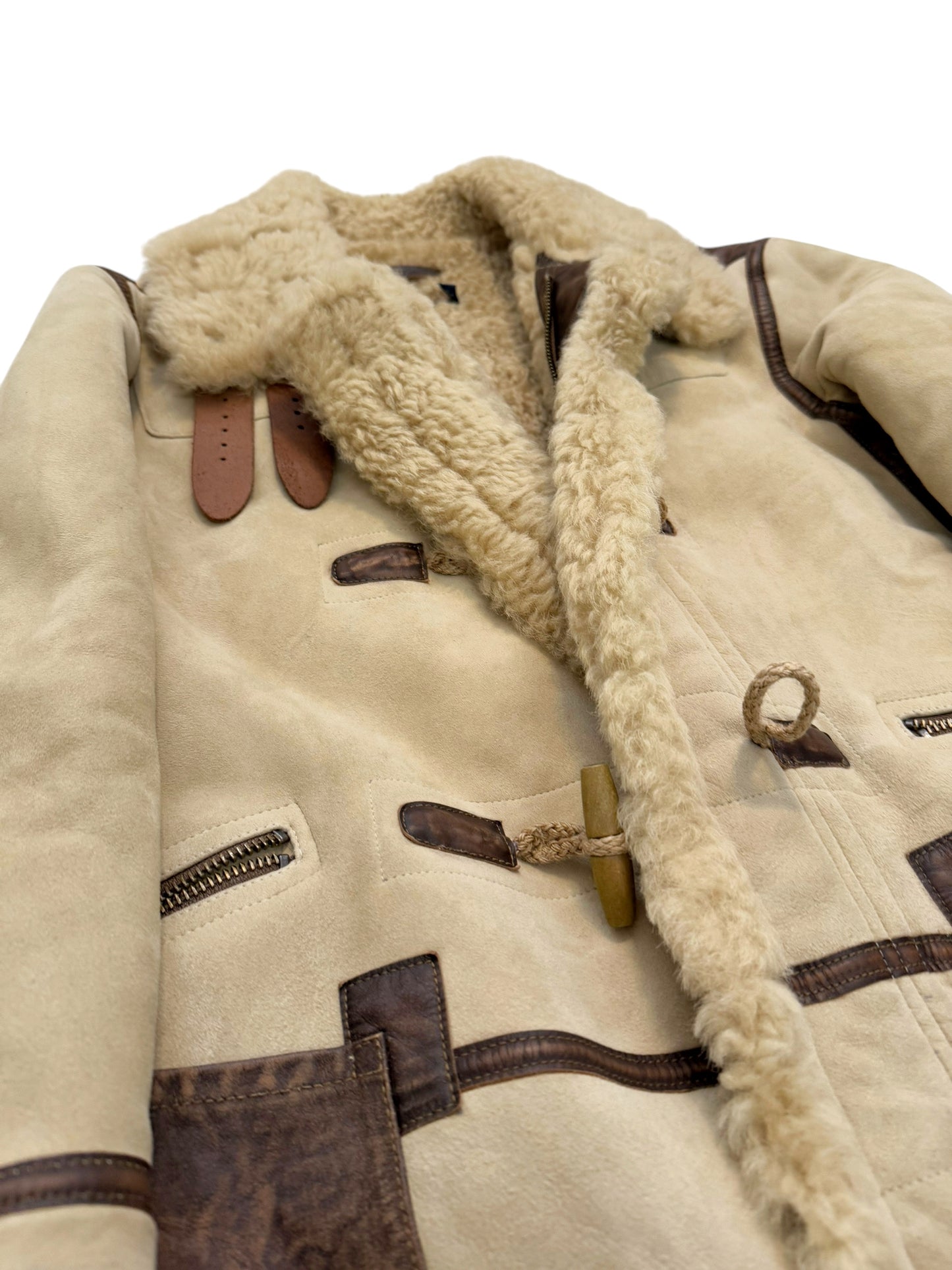 Sample Shearling Duffle Flight Coat