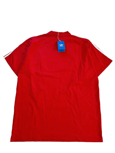 x Adidas Striped Red Logo Tee