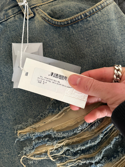 Big Daddy Baggy Denim Shred Jean Shorts